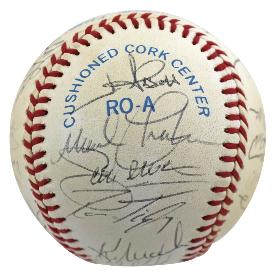 1992 Angels (24) Gaetti, Abbott, Macha +21 Signed Oal Baseball BAS #AB92943 - Image 3 of 4