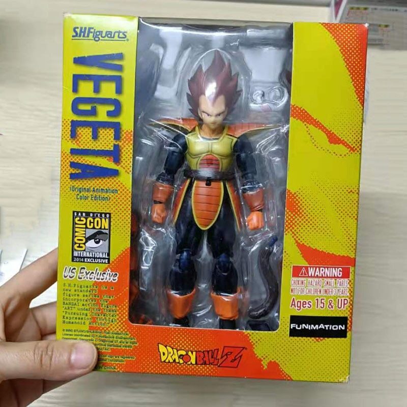 New SHF Dragon Ball Z Vegeta Battle Dress 6in Action Figure Statue Toy Box  Set