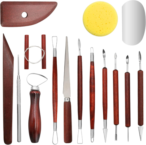 Clay Tools Kit 16 Pcs Polymer Ceramics Sculpting Kits Air Dry Set for Adults - Picture 11 of 12