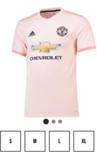 Mens Manchester United 3rd Light Pink Kit Size Xl Ebay