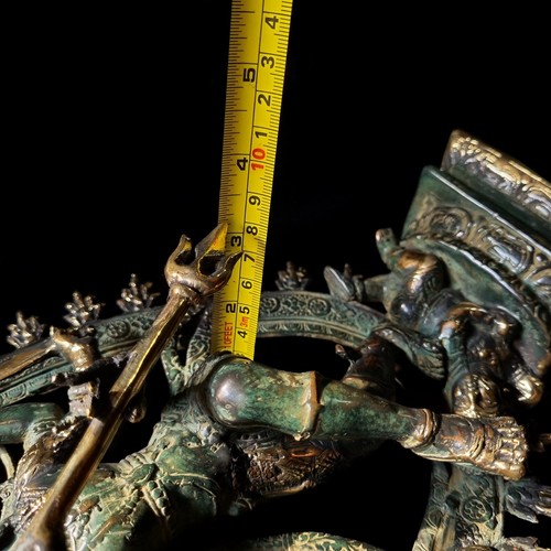 Lord Shiva Nataraja Bronze Statue Hindu God Brass Sculpture for Altar Decor 13" - Picture 12 of 12