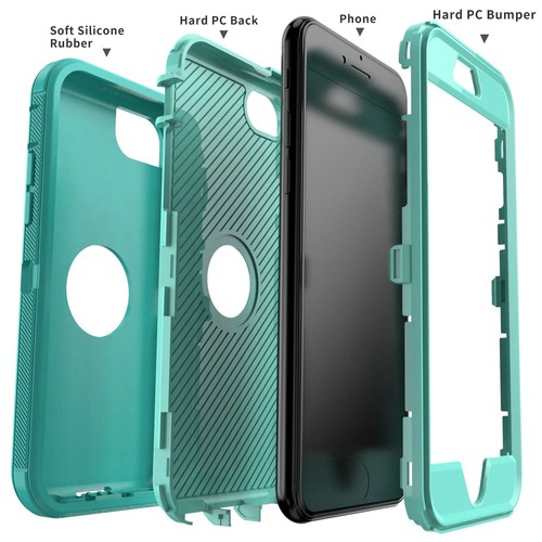Funda protectora híbrida rígida con vidrio templado para iPhone SE 2020/SE 2022 - Imagen 45 de 55