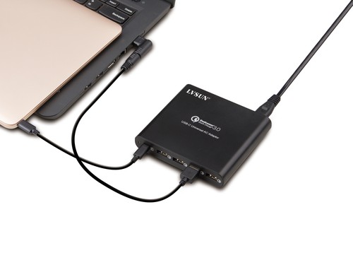 80 watt ultrasnel laadstation 4 USB-A-poorten en 1 USB-C PD 3.0- en QC 3.0-poort - Afbeelding 2 van 6