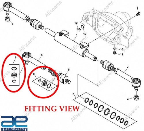Genuine Tie Rod Ball Joint Seal Kit Fits For John Deere RE271458 + RE271457 NEW - Picture 4 of 8