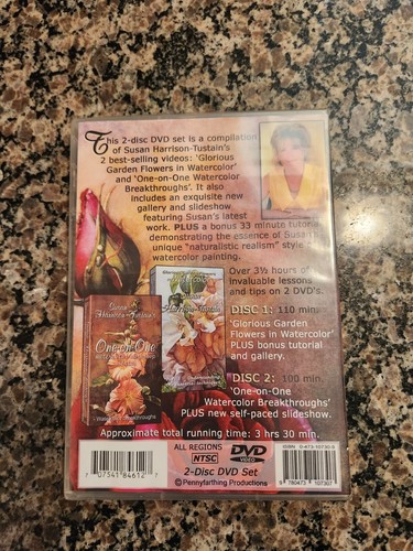 One-on-One Watercolor Workshops "SUSAN HARRISON-TUSTAIN's" DVD "FACTORY SEALED" - Picture 2 of 2