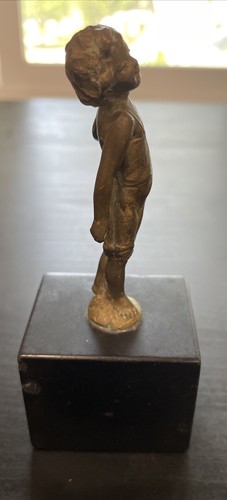 ANTIKER BRONZEJUNGE SIGNIERT VON PAUL LUDWIG KOWALCZEWSKI 5 ZOLL - Bild 5 von 20