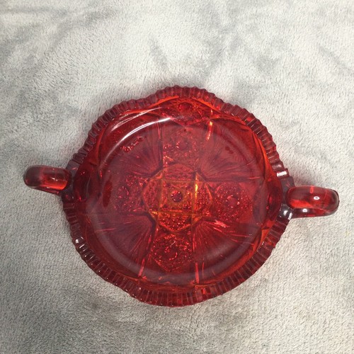 Vintage Westmoreland Ruby Red Sawtooth Point Glass Relish Candy 7” Dish - Picture 2 of 3