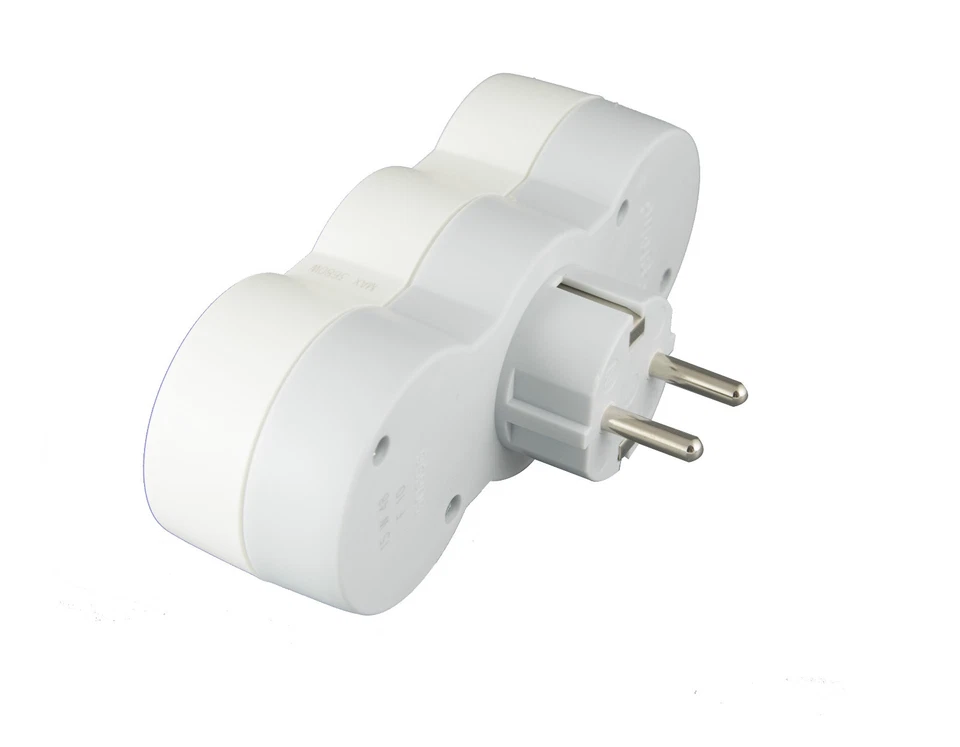 3-fach Mehrafachstecker, Multistecker, Adapter waagerecht kostenlose Lieferung - Bild 3 von 3