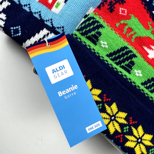ALDI Gear Beanie & Matching LARGE Pet Sweater Limited Edition Multicolor - Picture 6 of 8