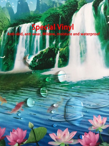 Carta da parete 3D foglie di fiume verde 6 carta da bagno stampa decalcomania parete decorazione AJ WALLPAPER UK - Foto 4 di 6