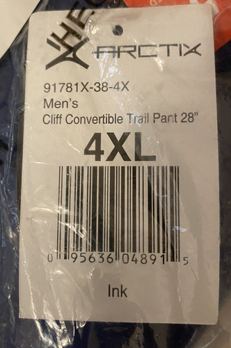 NEW Arctix Men's Cliff Convertible Trail Pant, Ink,4X-Large / 28L" Inseam, UPF50 - Picture 16 of 18