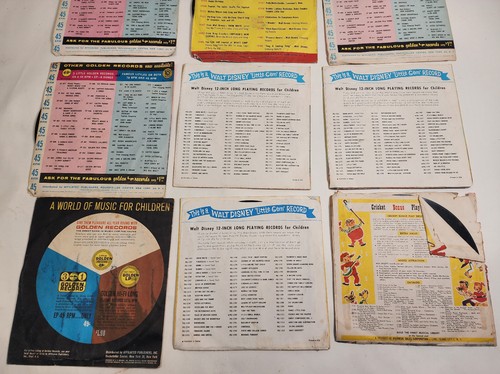 Lot of 11 7" Vinyl Records Walt Disney Pooh Mighty Mouse Sleeping Beauty Jungle - Picture 5 of 6