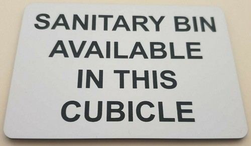 Sanitary Bin Available in this Cubicle Sign Plaque Toilet Feminine Hygiene Bins - Picture 23 of 92