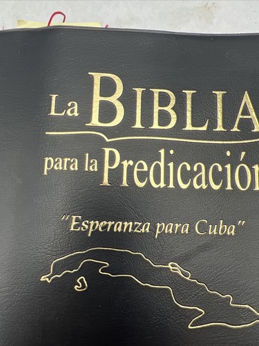 La Biblia Para La Predicacion "Esperanza Para Cuba" 2012 Leather USED w/ WEAR - Picture 3 of 14
