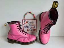 Dr Martens Pascal England 1460 8 Hole Pink Ankle Boots 8 Hole Uk9 Eu43 Us11