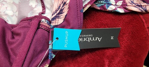 Neu mit Etikett Ambrielle Tankini Damen Blumenmuster Liegestütz Tankini Oberteil Schwimmen Gr. Medium - Bild 5 von 9