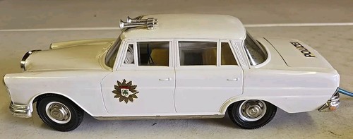 Vintage 1960's W. Germany Gama 4861 Polizei Mercedes Chorded RC Police Car - Picture 2 of 20