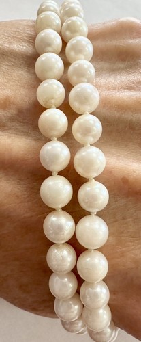 Vintage 14k Gold Clasp Double Strand Cultured Pearl Bracelet 8.5” - Picture 2 of 15