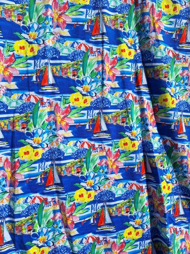 Mens Polo Golf Ralph Lauren Hawaiian Shirt SZ L All Over Beach Yacht Club Sail - Picture 4 of 8