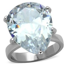 TK1750 - High polished no plating Stainless Steel Ring with AAA Grade CZ in
