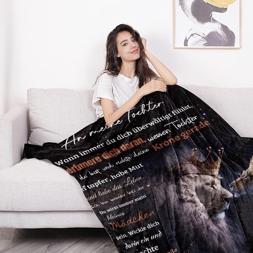 Kuscheldecke Microfaser personalisiert für Tochter Von Papa Geschenk - Bild 6 von 11