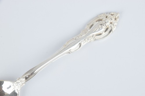 Set of Gorham La Scala Sterling Silver Pierced Serving Spoon & Tablespoon 9" - Picture 9 of 11