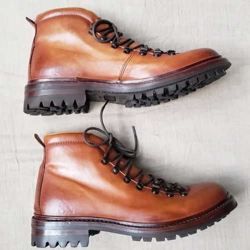 Botas de senderismo Officine Creative para mujer de cuero bruñido marrón IT39 NUEVAS EN CAJA - Imagen 4 de 14