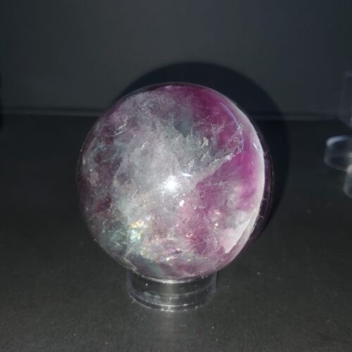 Beautiful Natural Crystal Purple and Green Amethyst Sphere with clear base - Picture 7 of 21