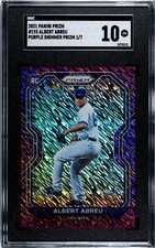 2021 Panini Prizm #193 Albert Abreu PURPLE SHIMMER PRIZM /7 SGC 10 RC (1/7)