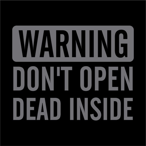 Don't Open Dead Inside Walking Dead Zombie Cur Truck Sticker Vinyl Decal - Picture 13 of 15
