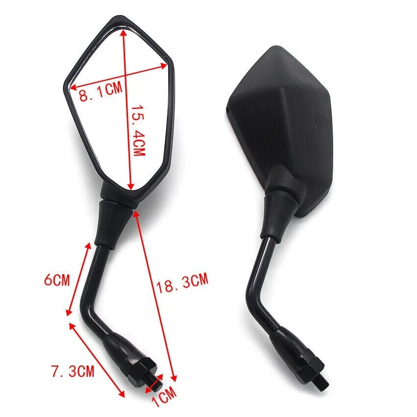 Espejo retrovisor lateral para Kawasaki ZR250 ZR400 ZR550 ZR750 ZR1100 Zephyr 1989-07 Foto 3 de 3