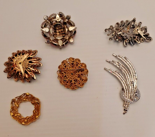 VINTAGE RHINESTONE JEWELRY LOT NECKLACES EARRINGS BROOCH BRACELET PIN PENDANT - Picture 20 of 22