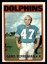 1972 Topps Football #115 Garo Yepremian EX/MT *d4