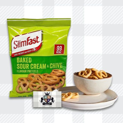 Slim Fast Crisps Mixed Pack of 14 with 7 Cheddar, 7 Sour Cream Snacks Pretzels - Picture 4 of 7