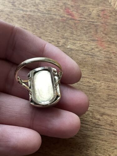 Schöner antiker viktorianischer Ring Hartstein Achat Kamee 15 kt Gold - Bild 3 von 17