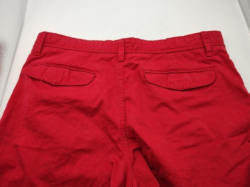 Galeries Lafayette Pants-34x34-Red 100% Cotton Flat Front-Nice - Picture 3 of 17