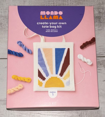 Mondo Llama Create Your Own Tote Bag Kit - NEW - Picture 1 of 4