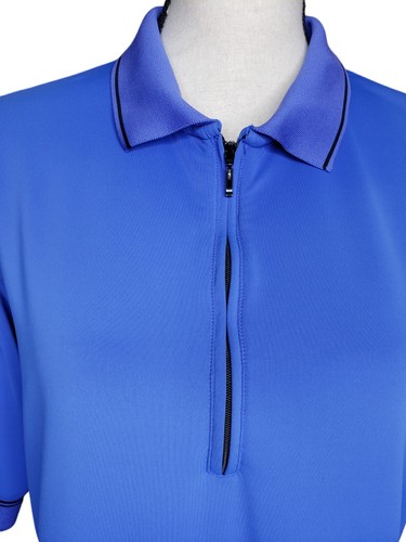 Peter Millar 1/4 Zip Dress Womens XL Performance S/S Blue Pockets Golf Tennis - Picture 3 of 6