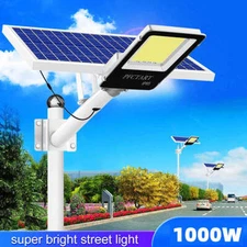 990000000000LM 1000W Watts Commercial Solar Street Light Parking Lot Road Lamp