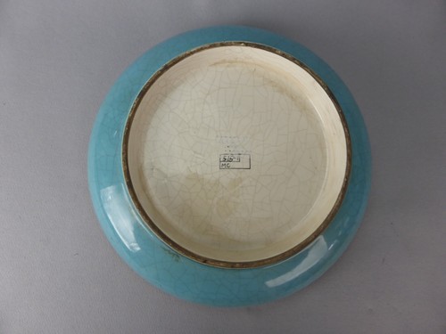 GRAND PLAT AU DECOR ECHASSIERS CERAMIQUE EMAUX KERALOUVE STYLE ART DECO 515-1B - Picture 5 of 5