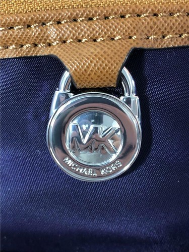 Liked New~MICHAEL KORS Kempton Dark Purple Nylon Leather Trims Crossbody Bag - Picture 5 of 9