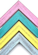 Country Colors Wide Rustic Picture Frame Farmhouse Decor Bright Distressed Wood