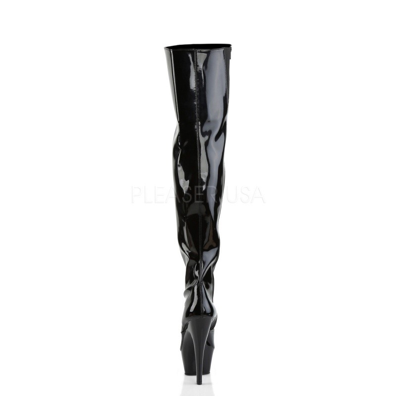 Pleaser Plateau Overknee Stiefel KISS-3010 black black black Lack black 2f3137 Pleaser Plateau Overknee Stiefel KISS-3010 black black black Lack black 2f3137