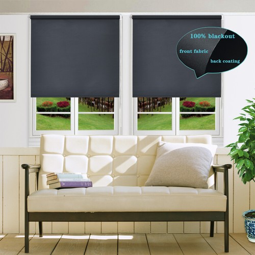 100%Blackout Roller Blinds Commercial Quality 60~210cm(W) 210/280cm(D) 6Colors - Picture 38 of 116
