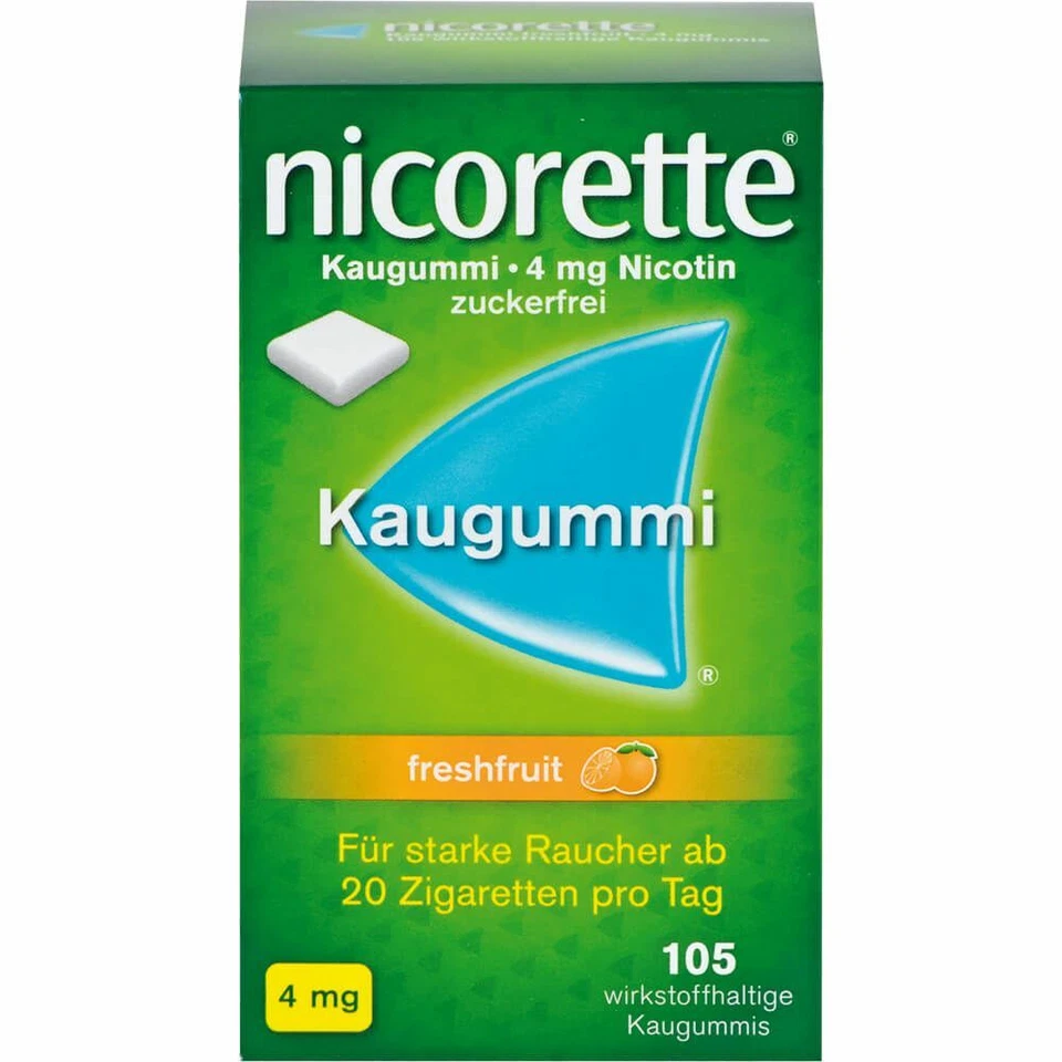 EMRA-MED ARZNEIMITTEL GMBH NICORETTE 4 mg freshfruit Kaugummi 105 St PZN04370113