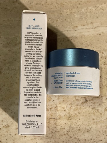 ZERAFITE Soothing & Calming Face Moisturizer for Dry & Sensitive Skin .338 FLoz - Picture 2 of 3