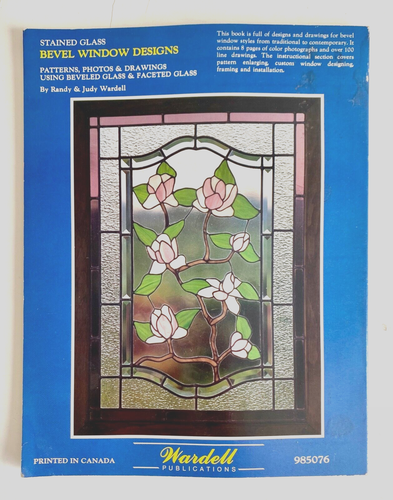 Vintage 1986 Stained Glass Bevel Window Designs Book Patterns Drawings Photos - Imagen 2 de 14