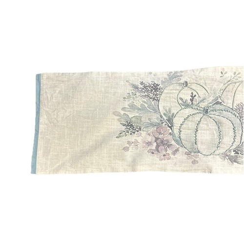 Rachel Ashwell Fall Pumpkin TABLE RUNNER Autumn Farmhouse Blue Plum 13 X 70” - Picture 5 of 14