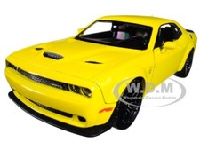 2018 DODGE CHALLENGER SRT HELLCAT YELLOW 1/24 DIECAST MODEL CAR MOTORMAX 79350