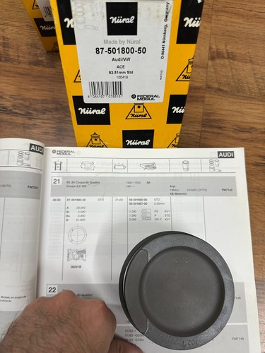 4PCS X NURAL PISTON Assy. 87-501800-50 STD 82.51MM FITS AUDI VOLKSWAGEN VW ACE - Picture 2 of 12